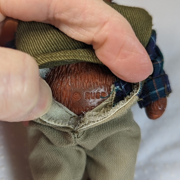 Russ Teddy Bear Vintage Figurine Movable Legs And Arms 4.5 in Mama And Papa - Picture 5 of 9